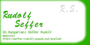 rudolf seffer business card